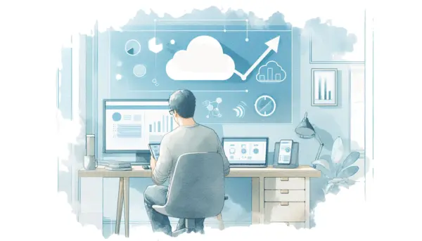 Business owner pondering cloud solutions